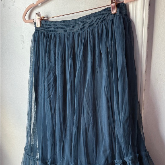 Maeve Teal A-Line Skirt - Picture 7 of 9